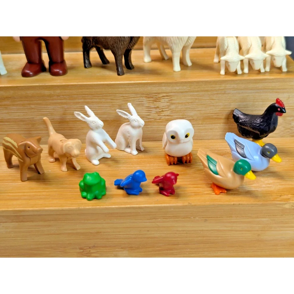 Playmobil Mixed Animals Lot Zebra Horse Deer Tapir Sheep Goat Figure 27pcs